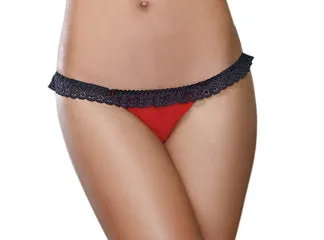 Anal | Dream Girl Lingerie Open Back Panty Small Red-black Anal | Dream Girl Lingerie Open Back Panty Small Red-black