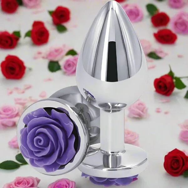 Anal | My Amazing Fantasy Purple Rose Design Butt Plug - Medium Anal | My Amazing Fantasy Purple Rose Design Butt Plug - Medium