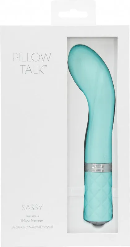 BMS Factory Vibrators Pillow Talk Sassy GSpot Vibe With Swarovski Crystal Teal