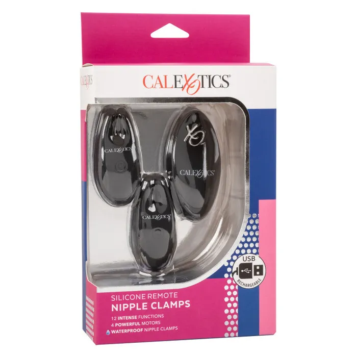 CalExotics Anal | Silicone Remote Nipple Clamps - Black CalExotics Anal | Silicone Remote Nipple Clamps - Black