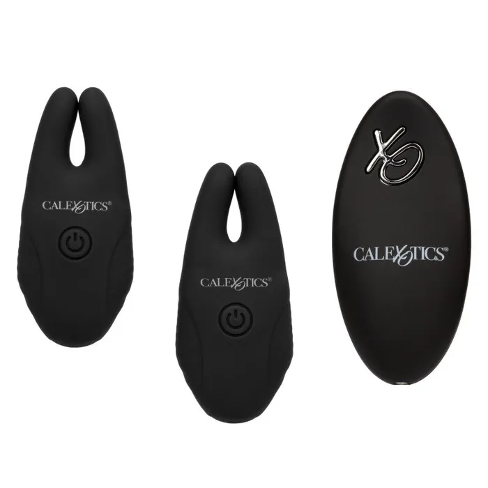 CalExotics Anal | Silicone Remote Nipple Clamps - Black CalExotics Anal | Silicone Remote Nipple Clamps - Black