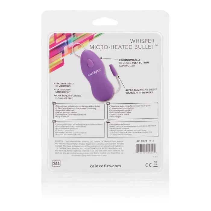 CalExotics Vibrators | Whisper Micro Heated Bullet Purple CalExotics Vibrators | Whisper Micro Heated Bullet Purple