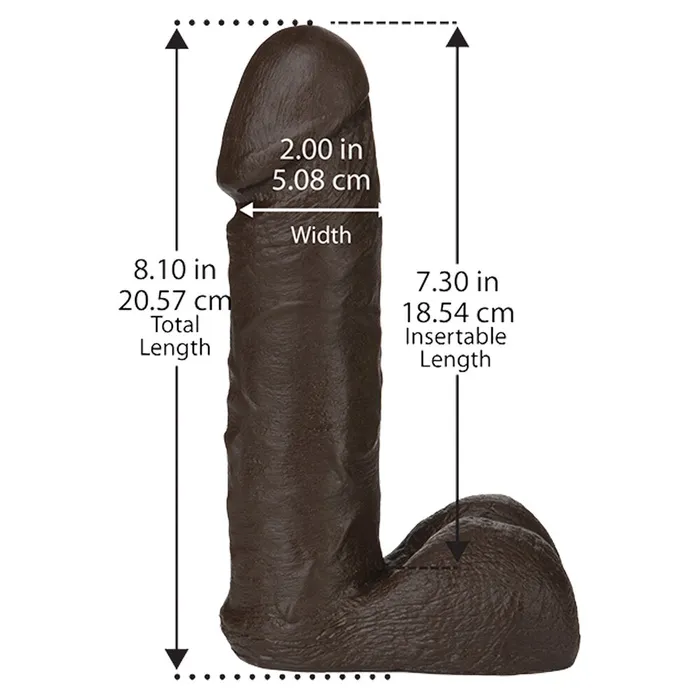 Doc Johnson Anal | VacULock 8 Inch Realistic Dildo Attachment Black Doc Johnson Anal | VacULock 8 Inch Realistic Dildo Attachment Black