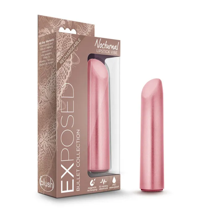 Exposed Nocturnal Rechargeable Lipstick Vibe Dusty Rose Blush Novelties Vibrators Exposed Nocturnal Rechargeable Lipstick Vibe Dusty Rose Blush Novelties Vibrators
