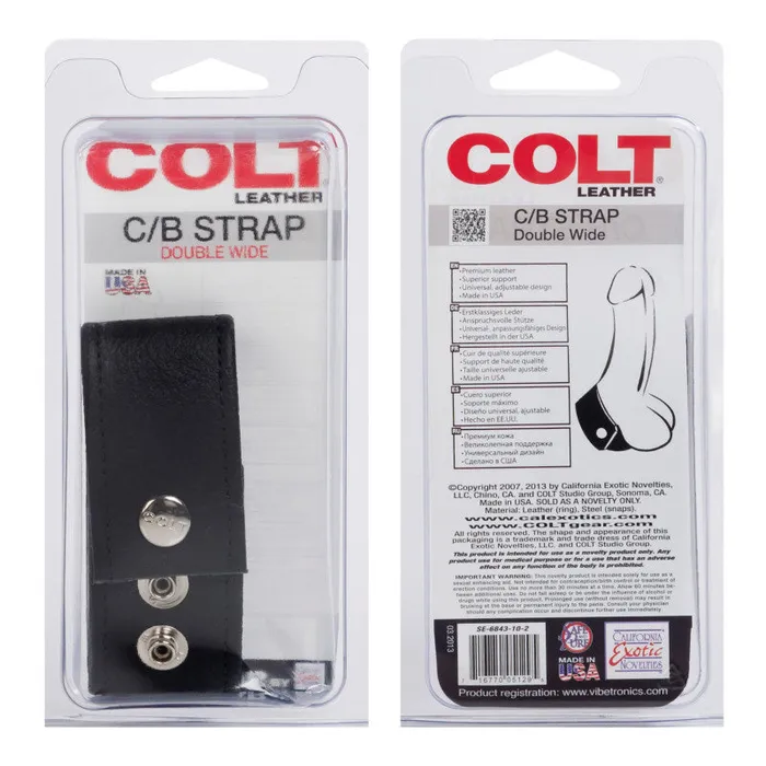 Female Sex Toys | Colt Double Wide Leather Strap - CalExotics Female Sex Toys | Colt Double Wide Leather Strap - CalExotics