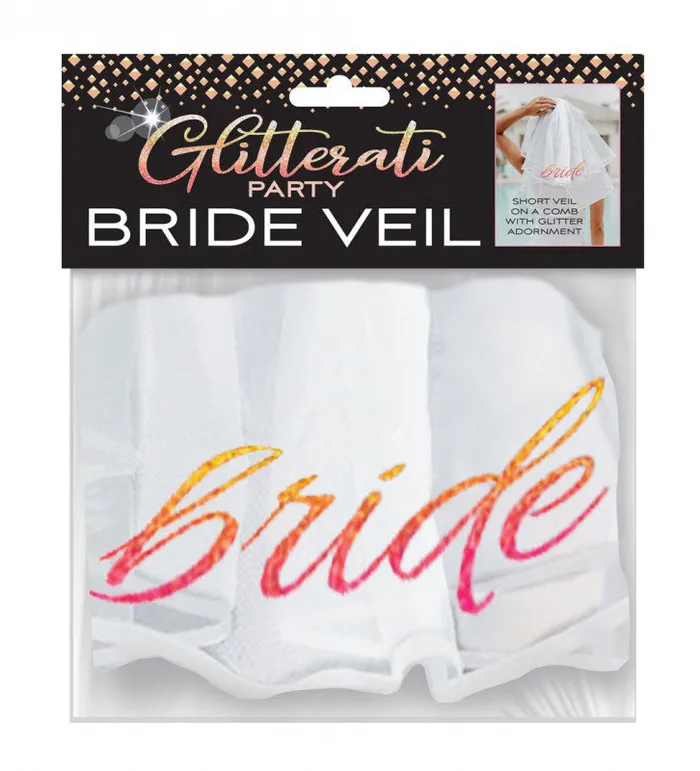 Glitterati Bride Veil - White | Little Genie Vibrators Glitterati Bride Veil - White | Little Genie Vibrators