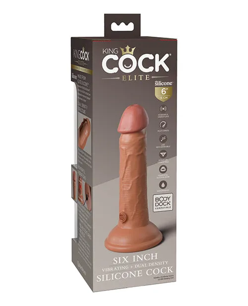 King Cock Elite 6 In Vibrating Dual Density Tan | Pipedream Products Female Sex Toys King Cock Elite 6 In Vibrating Dual Density Tan | Pipedream Products Female Sex Toys
