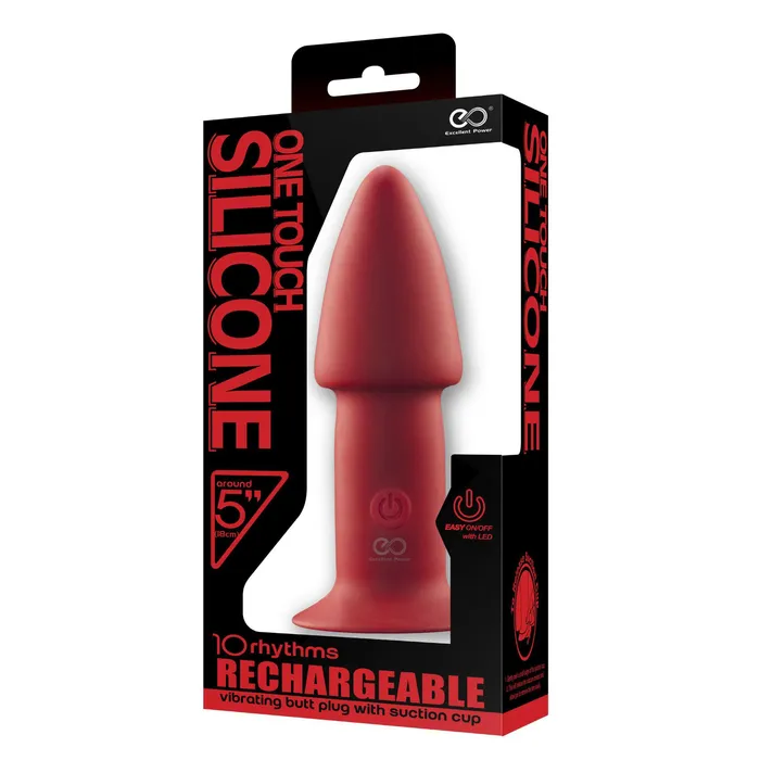 Large Rechargeable Vibrating Tapered Butt Plug 5 Inch | Excellent Power Anal