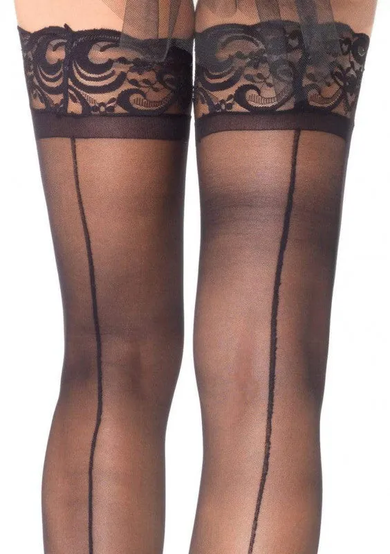 Leg Avenue Anal | Stay Up Sheerthigh Highs - Black - One Size Leg Avenue Anal | Stay Up Sheerthigh Highs - Black - One Size