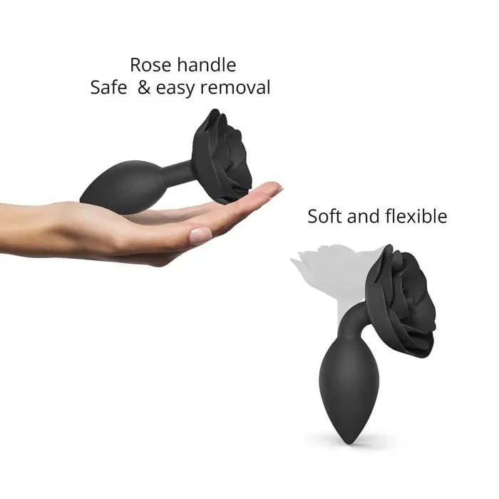 LOVE TO LOVE Love To Love Open Roses Anal Plug Large Black Onyx | Anal