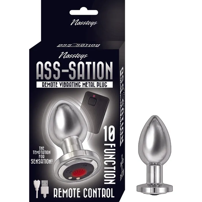 Nasswalk Toys Anal | Ass Sation Remote Vibrating Butt Plug Silver