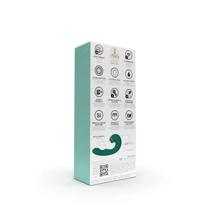 NOBÜ Vibrators | Nobü Essentials - Aria Tapping Pulse Clitoral Vibrator - Emerald