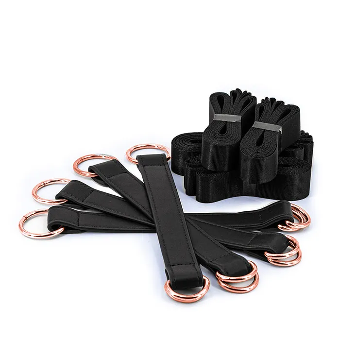 NS Novelties Anal Bondage Couture Tie Down Straps Black