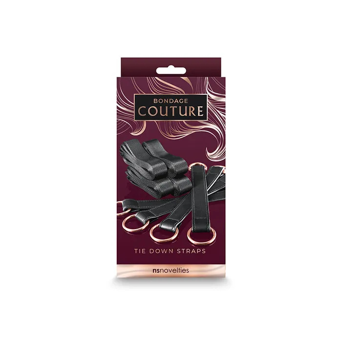 NS Novelties Anal | Bondage Couture Tie Down Straps Black NS Novelties Anal | Bondage Couture Tie Down Straps Black
