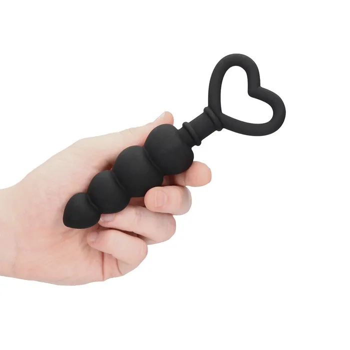 Ouch Silicone Anal Love Beads Black | Shots Toys Anal Ouch Silicone Anal Love Beads Black | Shots Toys Anal