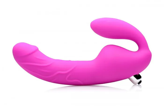 Royal Rider Vibrating Strapless Strap- on Dildo - Pink | XR Brands Strap U Female Sex Toys Royal Rider Vibrating Strapless Strap- on Dildo - Pink | XR Brands Strap U Female Sex Toys