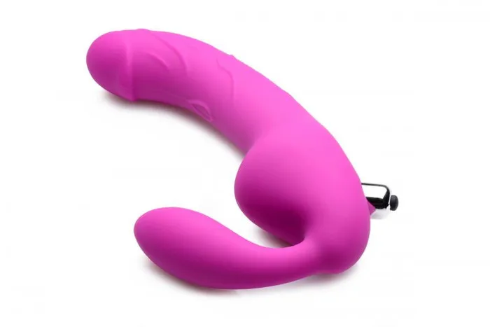 Royal Rider Vibrating Strapless Strap- on Dildo - Pink | XR Brands Strap U Female Sex Toys Royal Rider Vibrating Strapless Strap- on Dildo - Pink | XR Brands Strap U Female Sex Toys