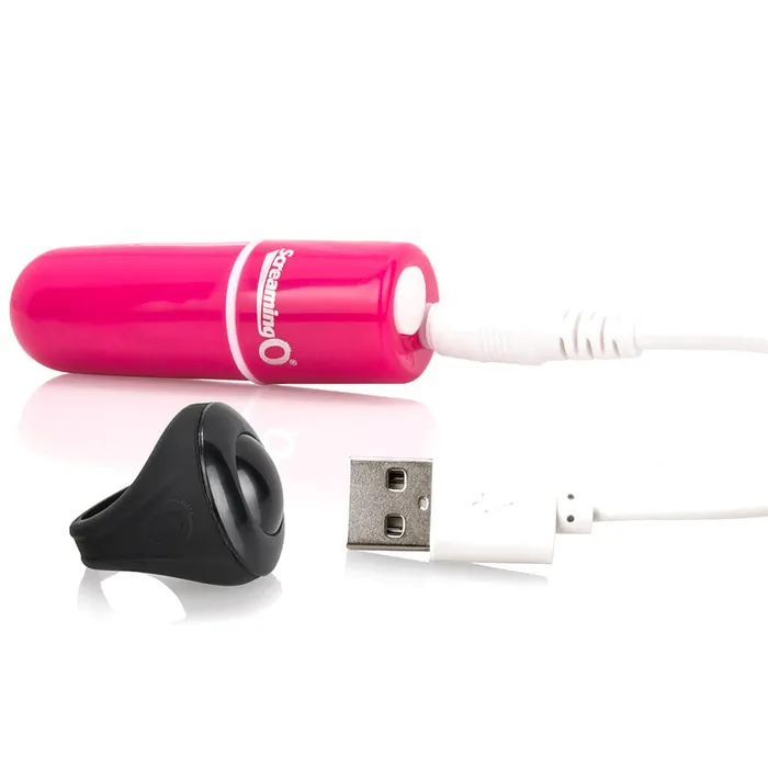 Screaming O Charged Vooom Pink Remote Control Bullet Vibe Screaming O Vibrators