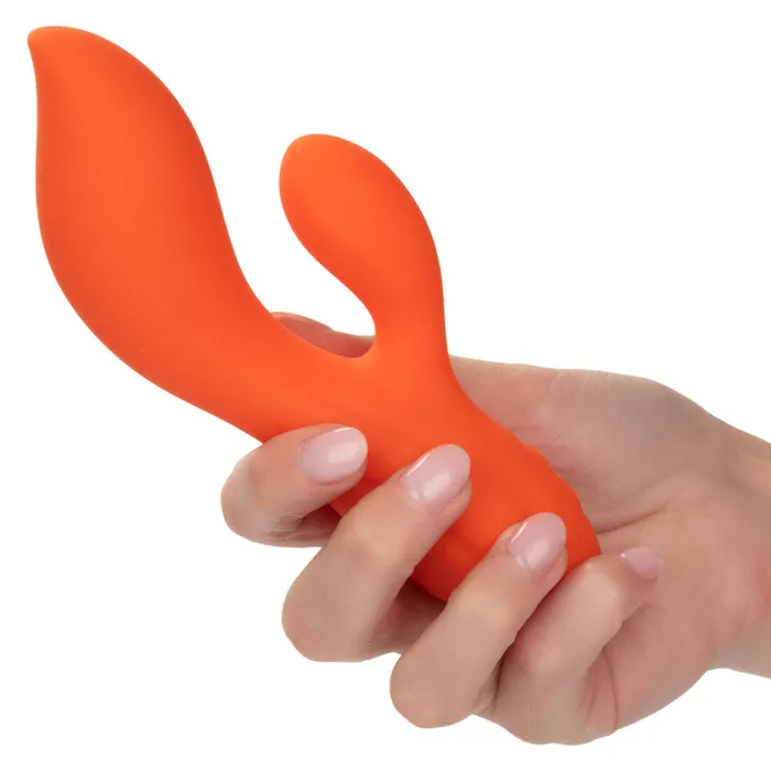 Stella Liquid Silicone Dual Teaser - Orange | CalExotics Female Sex Toys Stella Liquid Silicone Dual Teaser - Orange | CalExotics Female Sex Toys