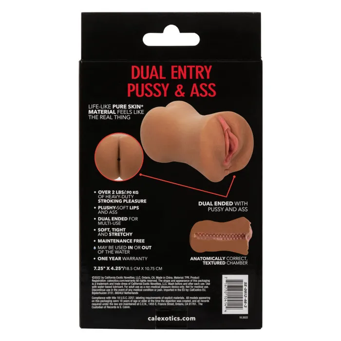 Stroke It Dual Entry Brown | CalExotics Vibrators Stroke It Dual Entry Brown | CalExotics Vibrators