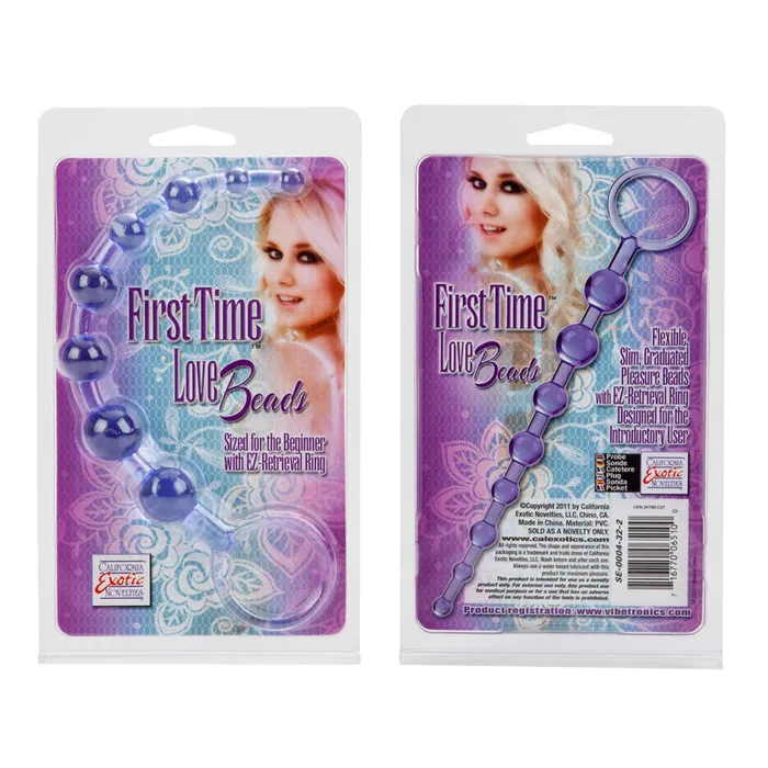 Vibrators | First Time Love Beads Purple - California Exotic Novelties