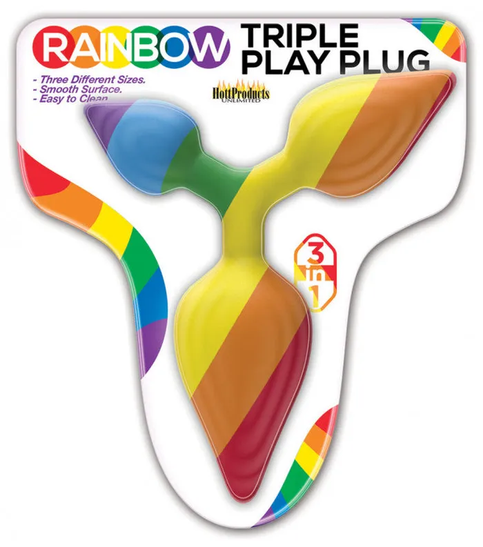 Vibrators Hott Products Rainbow Triple Play