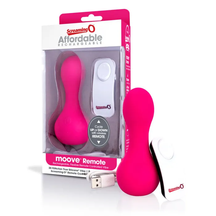 Vibrators Screaming O Moove Remote Vibe Pink Each
