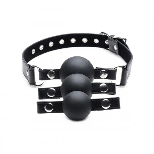 XR Brands Male Sex Toys | Strict Interchangeable Silicone Ball Gag Set